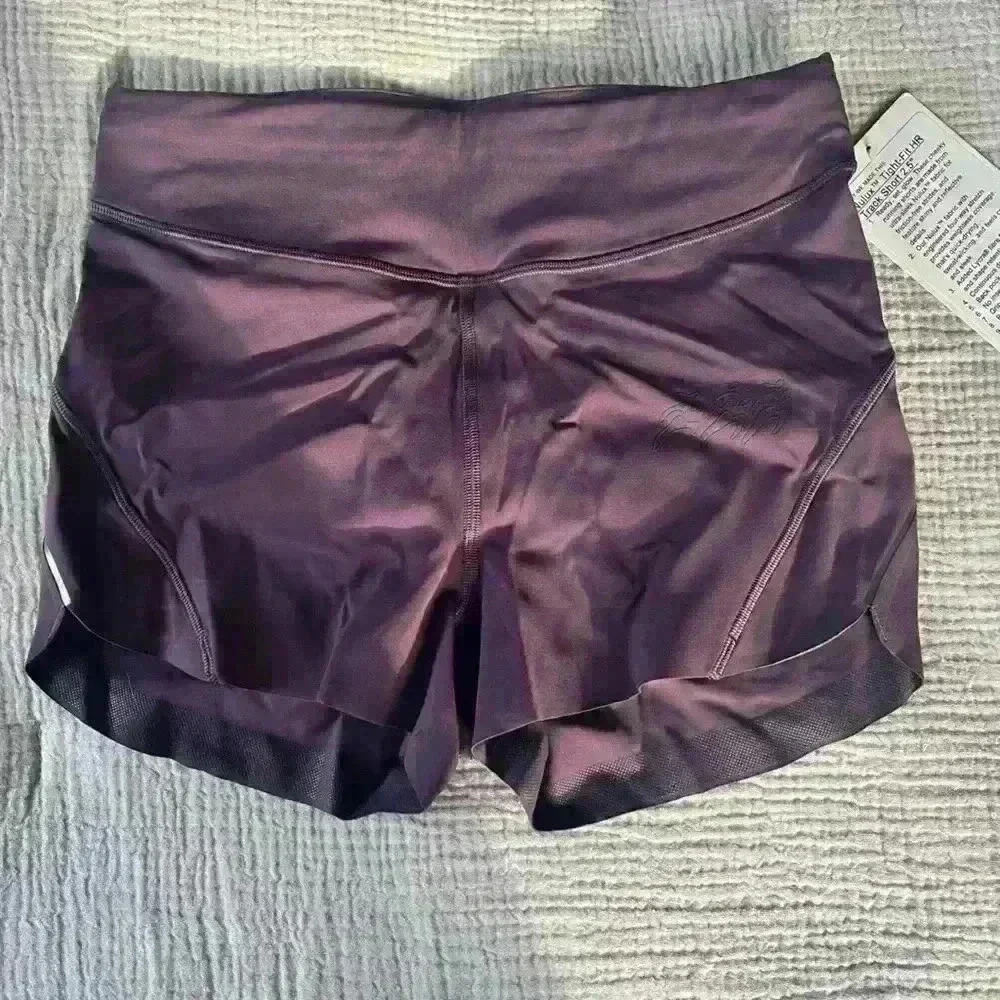Lululemon Purple Nulux Tight-Fit Track Shorts Running 2.5” - Size 6 - Picture 4 of 5